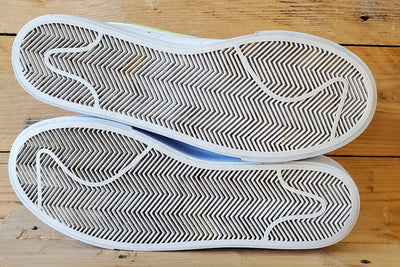 Nike Blazer Platform Low Leather Trainers UK7.5/US10/EU42 DJ0292-102 White/Lemon