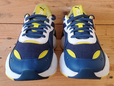 Puma RS-X Low Textile Trainers UK6/US7C/EU39 371626-02 Navy/White/Yellow