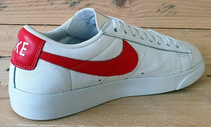 Nike Blazer Low Leather Trainers UK4.5/US7/EU38 AA3961-109 White/Red