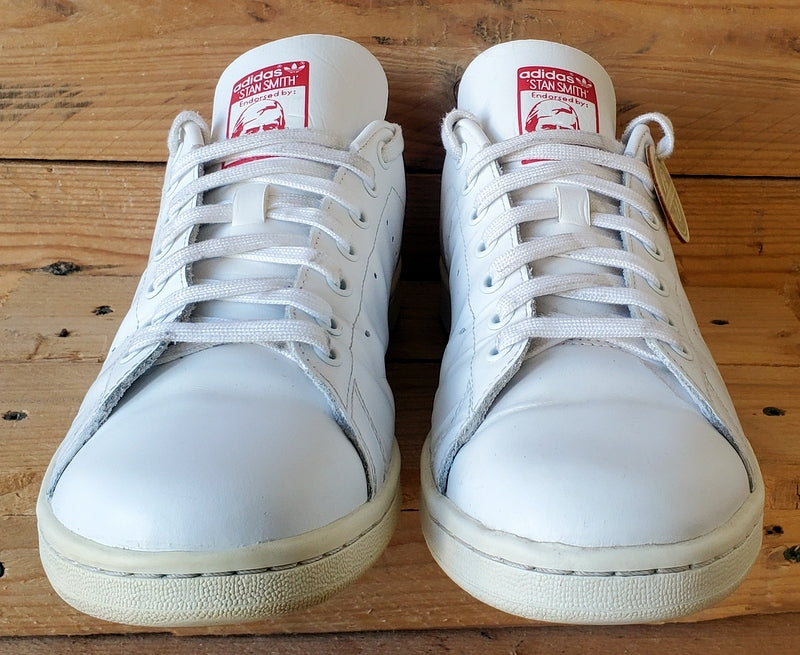 Adidas Stan Smith Low Leather Trainers UK10/US10.5/EU44.5 FV4146 White/Red
