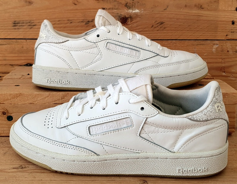 Reebok Club C 85 Low Leather Trainers UK5/US7.5/EU38 AR1407 Triple White