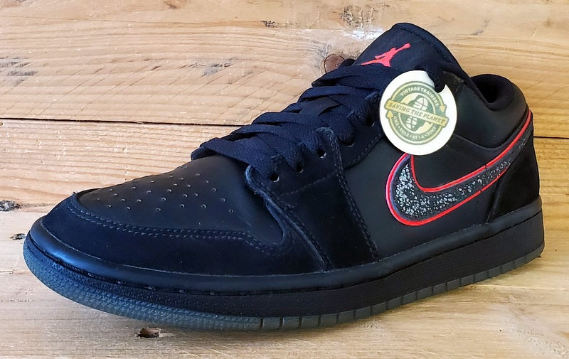 Nike Air Jordan 1 Low Leather Trainers UK6/US7/EU40 CK3022-006 Black/Orbit Red
