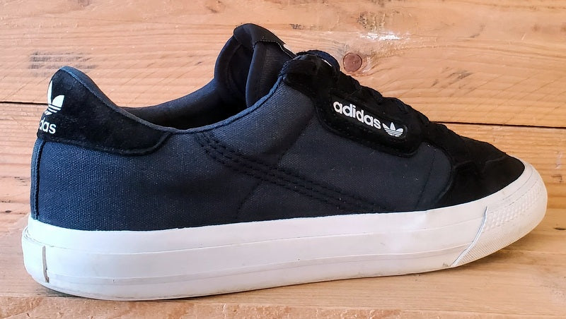 Adidas Continental Vulc Low Canvas/Suede Trainers UK9/US9.5/EU43 FU9471 Black