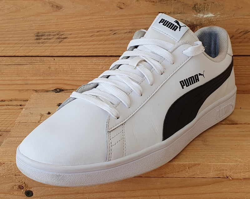 Puma Smash V2 Low Leather Trainers UK10 US11 EU44.5 365215 01 White Black