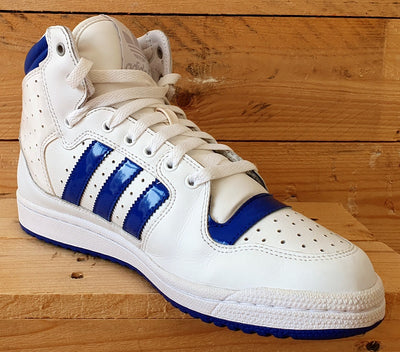 Adidas Decade Mid Leather Trainers UK8.5/US9/EU42.5 G24477 White/Royal Blue