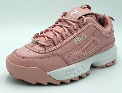 Fila Disruptor Chunky Low Leather Trainers 3FM00764-426 Pink/White UK4/US5/E37.5