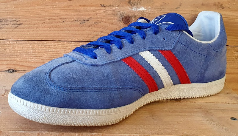 Adidas Samba Low Suede Trainers UK12/US12.5/EU47 V23135 Blue/Red/White