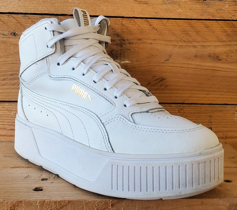 Puma Karmen Rebelle Mid Leather Trainers UK5.5/US8/EU38.5 387213-01 Triple White