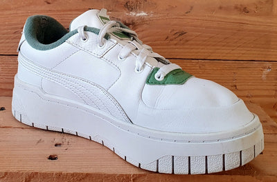 Puma Cali Dream Terry Leather Low Trainers UK6/US8.5/EU39 388568-02 White/Green