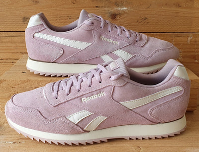 Reebok Royal Glide Ripple Low Suede Trainers UK8/US10.5/EU42 FW7876 Lilac/White