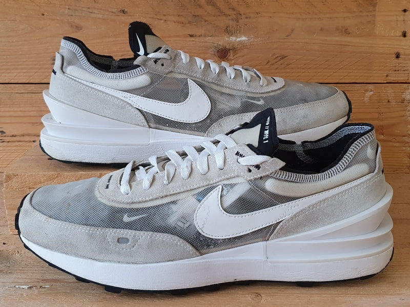 Nike Waffle One Low Textile/Suede Trainers UK11/US12/EU46 DA7995-100 White