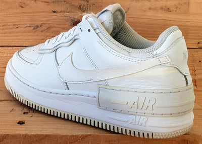 Nike Air Force 1 Shadow Low Leather Trainers UK6/US8.5/EU40 CI0919-100 White