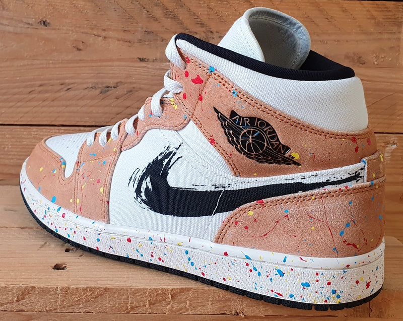 Nike Air Jordan 1 Mid SE Trainers UK8.5/US9.5/EU43 DA8005-100 Paint Splatter