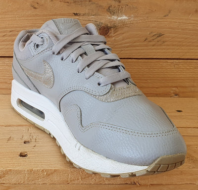 Nike Air Max 1 Low Leather Trainers UK5/US7.5/EU38.5 AT0072-001 Wolf Grey/White