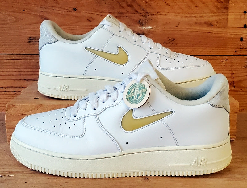 Nike Air Force 1 Jewel Low Leather Trainers UK9/US10/E44 DC8894-100 Pale Vanilla