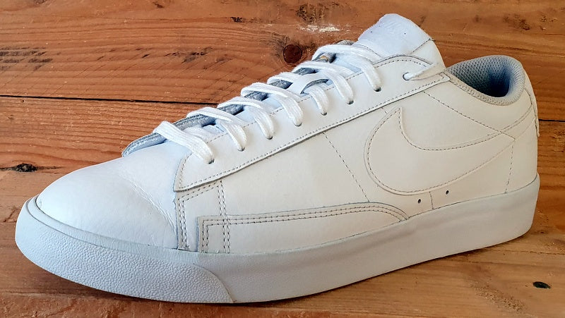 Nike Blazer Low LE Leather Trainers UK10/US11/E45 AQ3597-100 Triple White