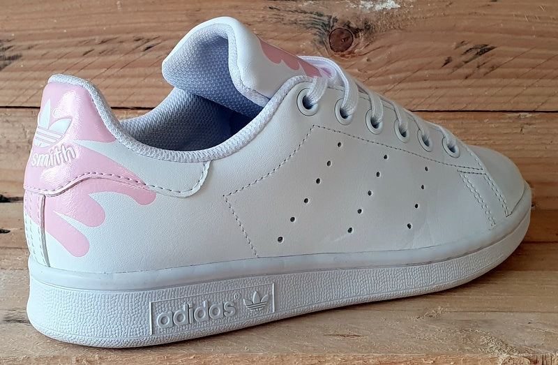 Adidas Stan Smith Low Leather Trainers UK3.5 US4 EU36 EG7306 White Pink