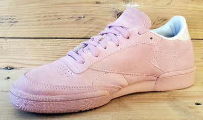 Reebok Club C 85 Low Suede Trainers UK4/US6.5/EU37 CM9053 Triple Chalk Pink