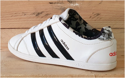 Adidas VS Coneo QT W Low Leather Trainers 4.5/US6/EU37 DB1804 Black/White