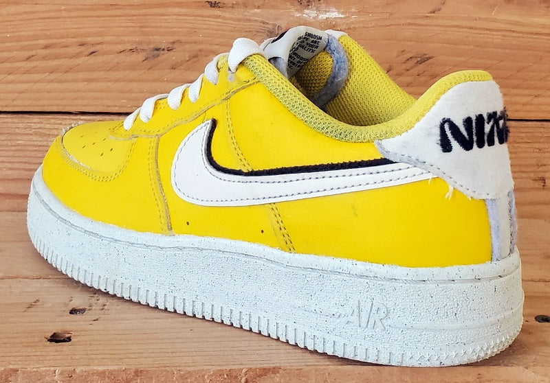 Nike Air Force 1 Low Leather Trainers UK4/US4.5Y/EU36.5 DQ0359-700 Tour Yellow