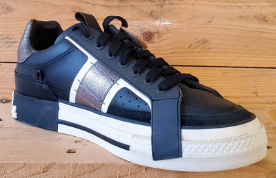Dolce and Gabbana DG Roma Low Leather Trainers UK9/US9.5/EU43 CS1863 AO223 Black