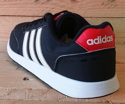 Adidas VS Switch 2K Leather Trainers UK3/US3.5/EU35.5 G26872 Black/Red/White