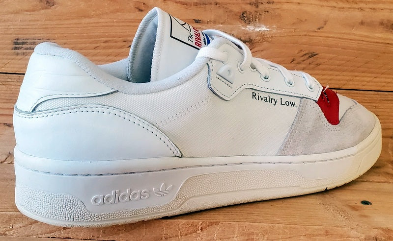 Adidas Rivalry Low Canvas/Suede Trainers UK11.5/US12/EU46.5 EF6418 White