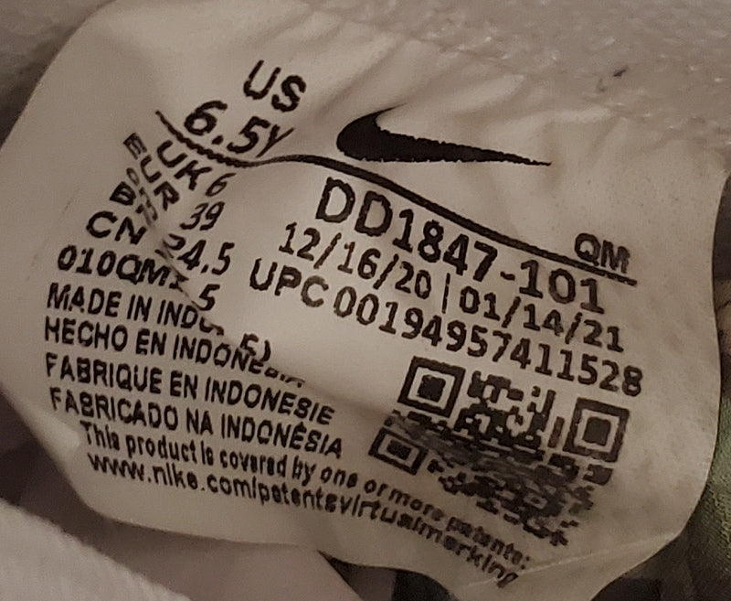 Nike Blazer 77 Mid Leather Trainers UK6/US6.5Y/EU39 DD1847-101 White/Pink