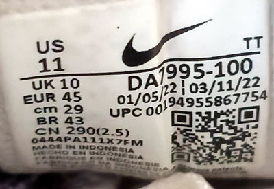 Nike Waffle One Low Textile/Suede Trainers UK10/US11/E45 DA7995-100 Summit White