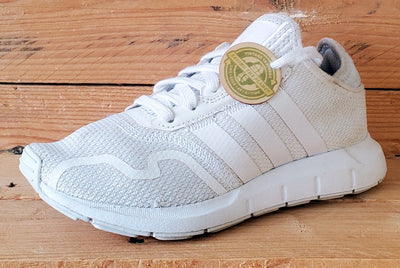 Adidas Swift Run Low Textile Trainers UK3.5/US4/EU36 FY2149 Triple White