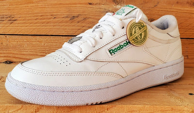 Reebok Club C 85 Low Leather Trainers UK7/US8/EU40.5 AR0456 White/Green