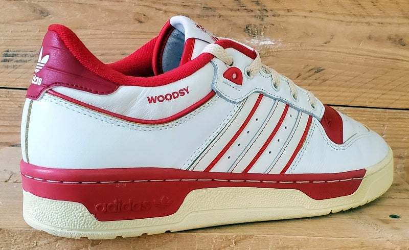 Adidas Rivalry 86 Low Leather Trainers UK9/US9.5/EU43 GZ2557 Core White/Red