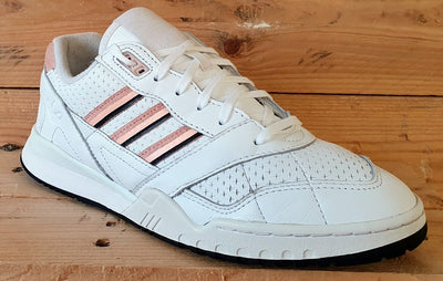 Adidas A.R Low Leather Trainers UK8/US8.5/EU42 EE5398 Cloud White Glow Pink