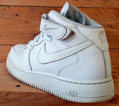 Nike Air Force 1 Mid Leather Trainers UK9/US10/EU44 315123-111 Triple White