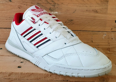 Adidas A.R. Low Leather Trainers UK9.5/US10/EU44 EF5945 White/Red/Black