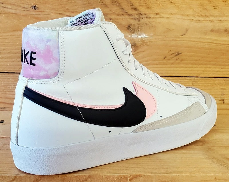 Nike Blazer 77 Mid Leather Trainers UK6/US6.5Y/EU39 DD1847-101 White/Pink