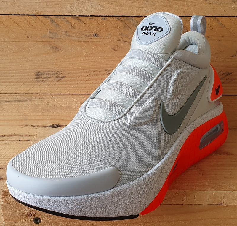 Nike Adapt Auto Max Trainers UK9.5 US10.5 EU44.5 CW7272 002 Grey Infrared VintageTrainers