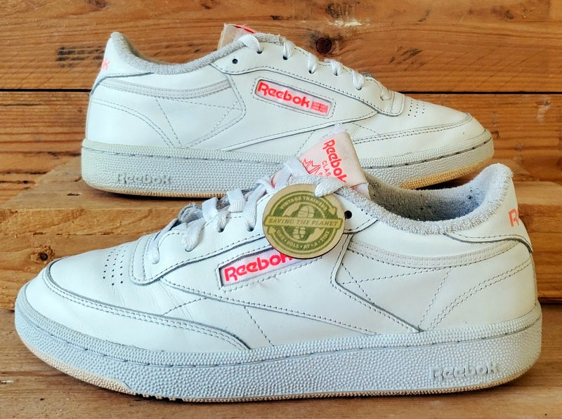 Reebok Club C 85 Low Leather Trainers UK5.5/US8/EU38.5 FY5163 White/Flare Orange