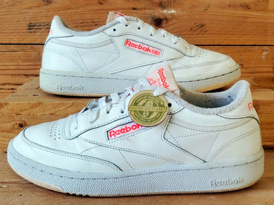 Reebok Club C 85 Low Leather Trainers UK5.5/US8/EU38.5 FY5163 White/Flare Orange