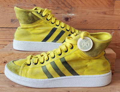Adidas Nizza Mid Canvas Trainers UK8/US8.5/EU42 G42904 Yellow/White