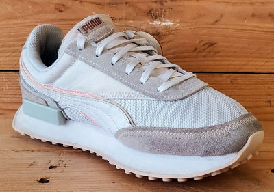 Puma Future Rider Low Textile Trainers UK5/US6C/EU38 383887-04 White/Grey/Pink