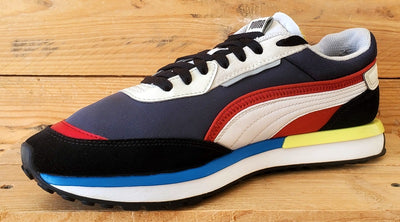 Puma City Rider Low Textile Trainers UK8/US9/EU42 382044-03 Black/White/Grey