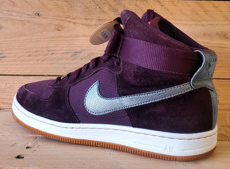 Nike Air Force 1 Ultra Force Suede Trainers UK6/US8.5/EU40 654851-600 Burgundy