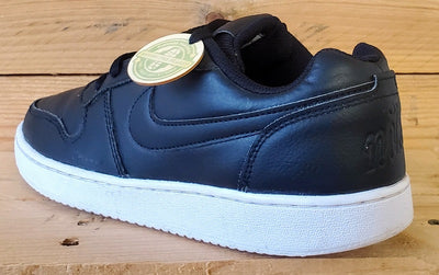 Nike Ebernon Low Leather Trainers UK6/US8.5/EU40 AQ1779-001 Black/White