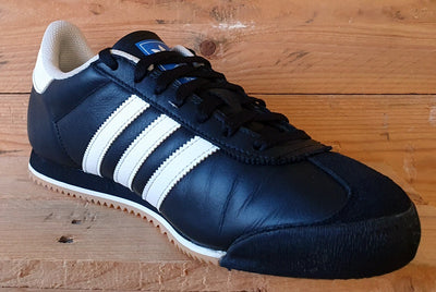 Adidas K74 Kick Low Leather/Suede Trainers UK9/US9.5/EU43 IG8951 Black/White