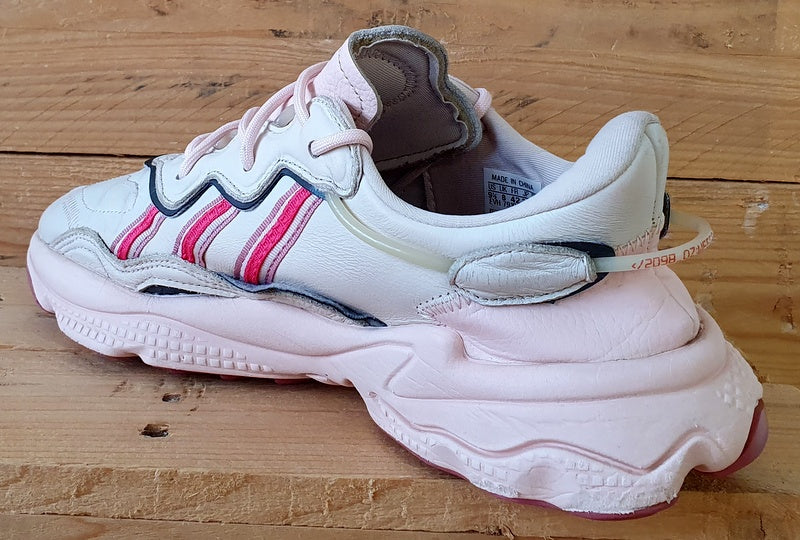 Adidas Ozweego Low Leather Trainers UK8/US9.5/EU42 EE5719 Icy Pink Trace Maroon