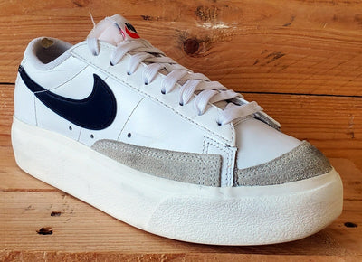 Nike Blazer Platform Low Leather Trainers UK4.5/EU7/EU38 DJ0292-101 White/Black