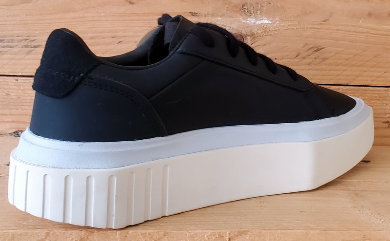 Adidas Hypersleek Low Leather Trainers UK6/US7.5/EU39 EE8275 Black/White