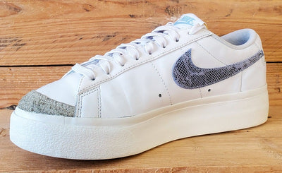 Nike Blazer Platform Low Leather Trainers UK6/US8.5/EU40 DV6978-100 White