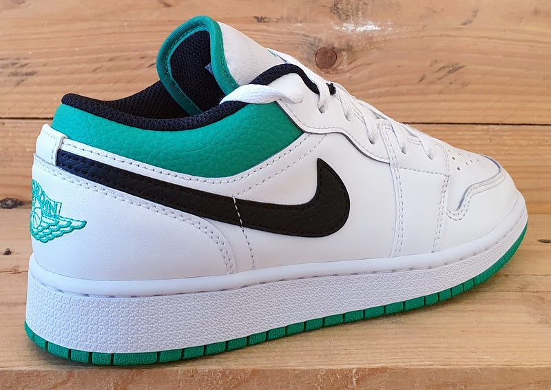 Nike Air Jordan 1 Leather GS Trainers UK4.5/US5Y/EU37.5 553560-129 White Green